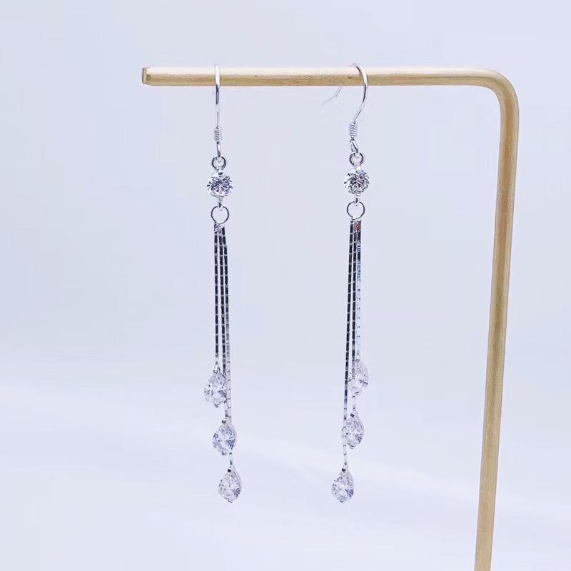 S925 Sterling Silver Water Drop Tassel Earrings - 2026 Elegant, Versatile, High-End Long Dangle Design for Girls