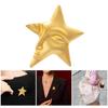 Elegantes Broches de Estrella de Cinco Puntas para Mujer Cara con Chapado en Oro Pin de Solapa para Uso Casual y Formal