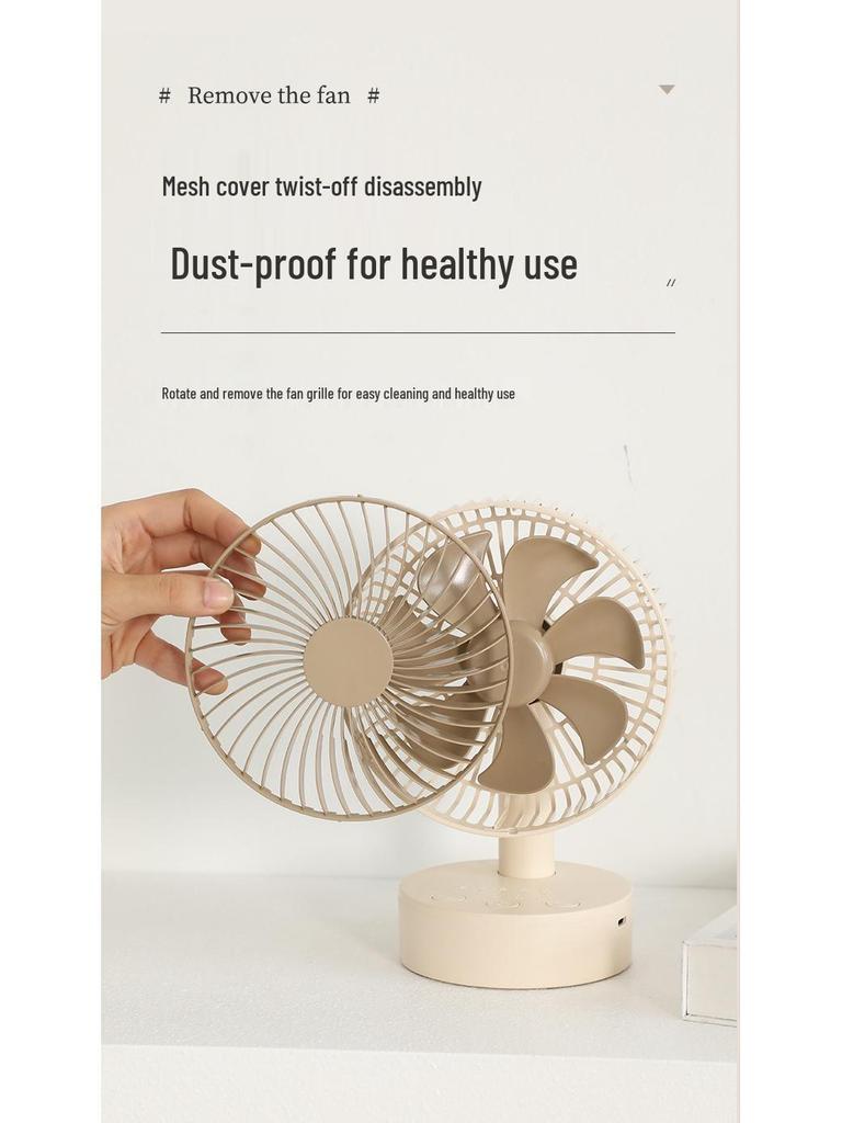 Cassidov 6-Zoll wiederaufladbarer USB-Oszillations-Schreibtischventilator mit langer Akkulaufzeit