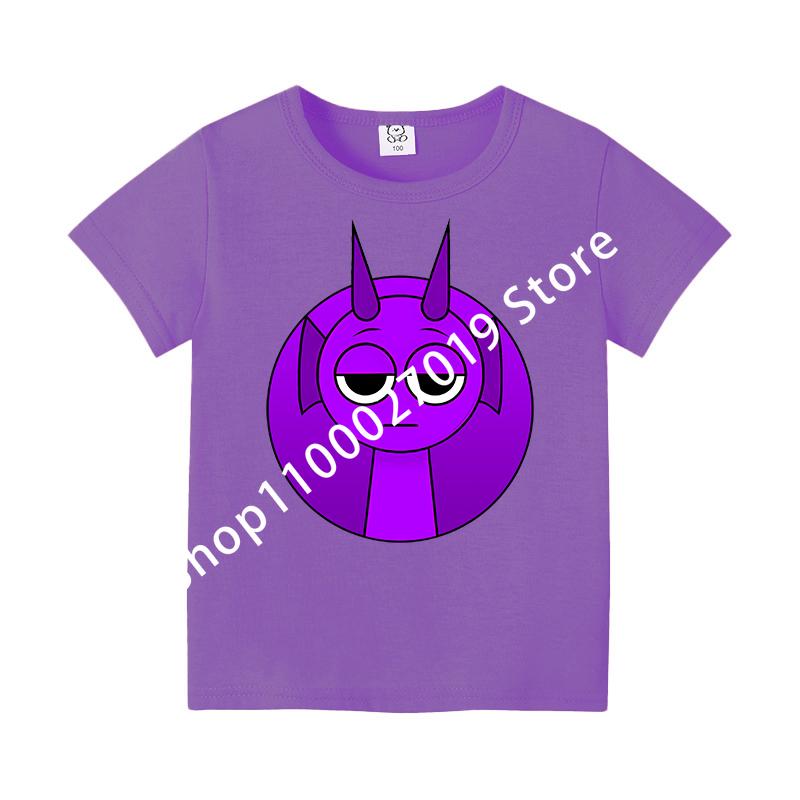 Sprunkis Boys Girls Child T Shirt Clothes Tops Children's Clothing Summer Cute Cotton Short Sleeve Tee New Kids Birthday Gifts