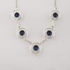 London Blue Topaz Gemstone Silver Necklace, 925 Sterling Silver Blue Topaz Necklace, December Birthstone Jewelry RN-2-11