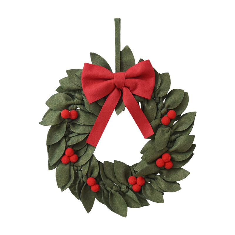Christmas Felt Flower Wreath Ornament for Tree & Home Decor