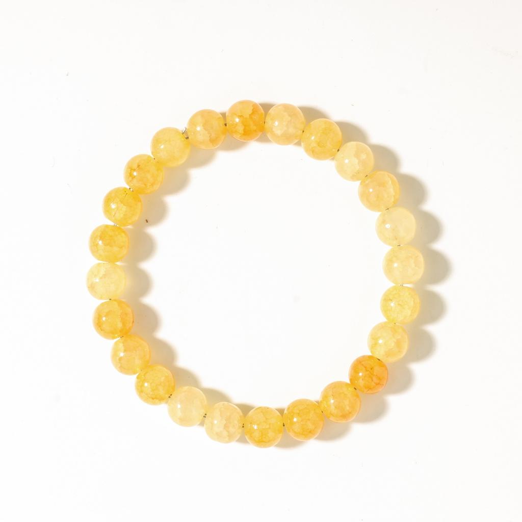 Fashion fall joyas jewelry yellow citrine crystal brazaletes money feng shui stone beaded bracelets for women men