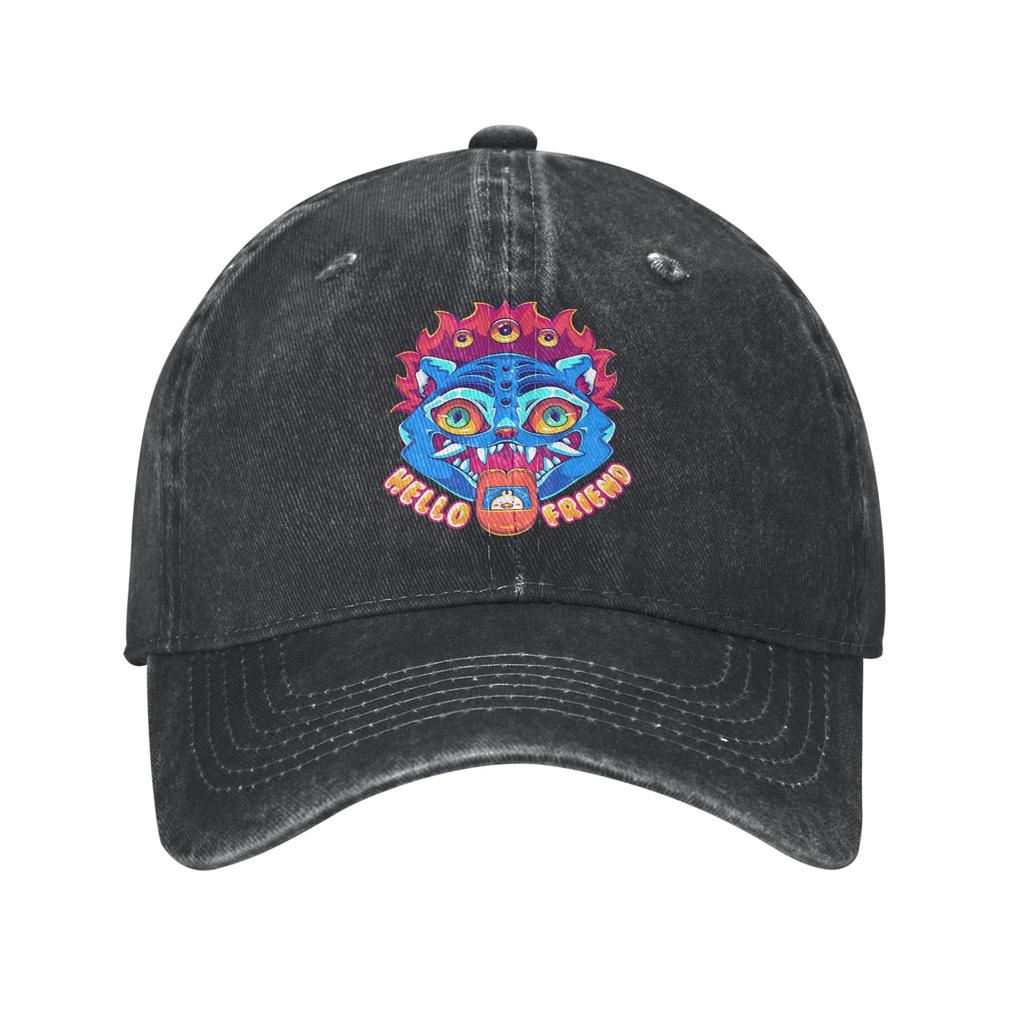 Unisex Women KPop Demon Hunters Huntrix Blue Tiger Derpy Cap Merch Baseball Cap Casual Trucker Hat Adjustable