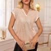 Women's Summer New Fashion Shiny Sequins V-Neck Short Sleeve Party Top Blouse for Women