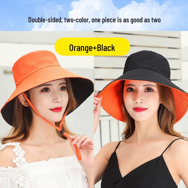 Women's Summer Fisherman Sun Hat with Large Brim and UV Protection, Customizable Logo, Printed Design.