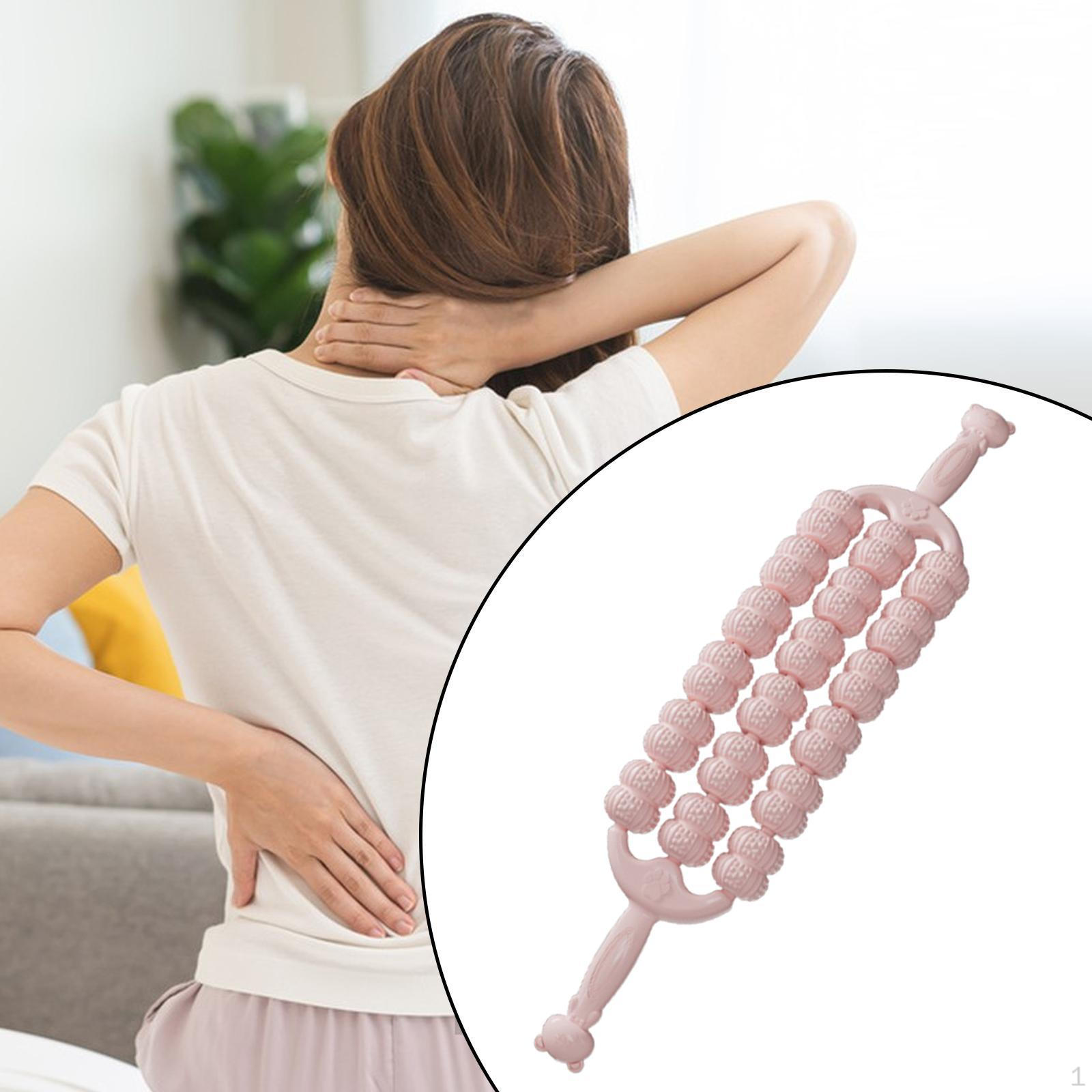 

Massage Roller Rod Anti Slip Handles Fascia Tool Muscle Relaxer for Workout Legs Body розовый