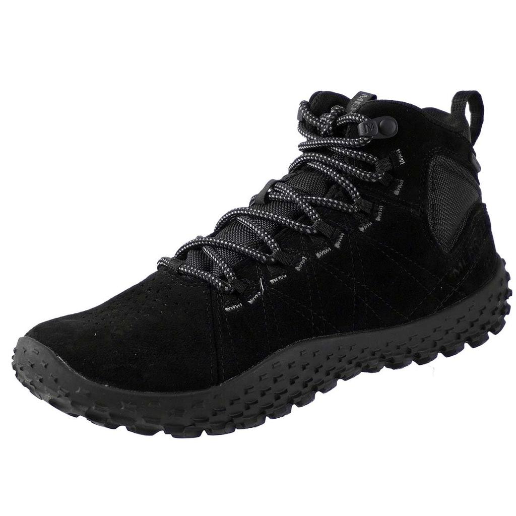 Merrell WRAPT MID WATERPROOF Hiking Size 2E Men's Shoes, Black/Black, 25.5 cm,