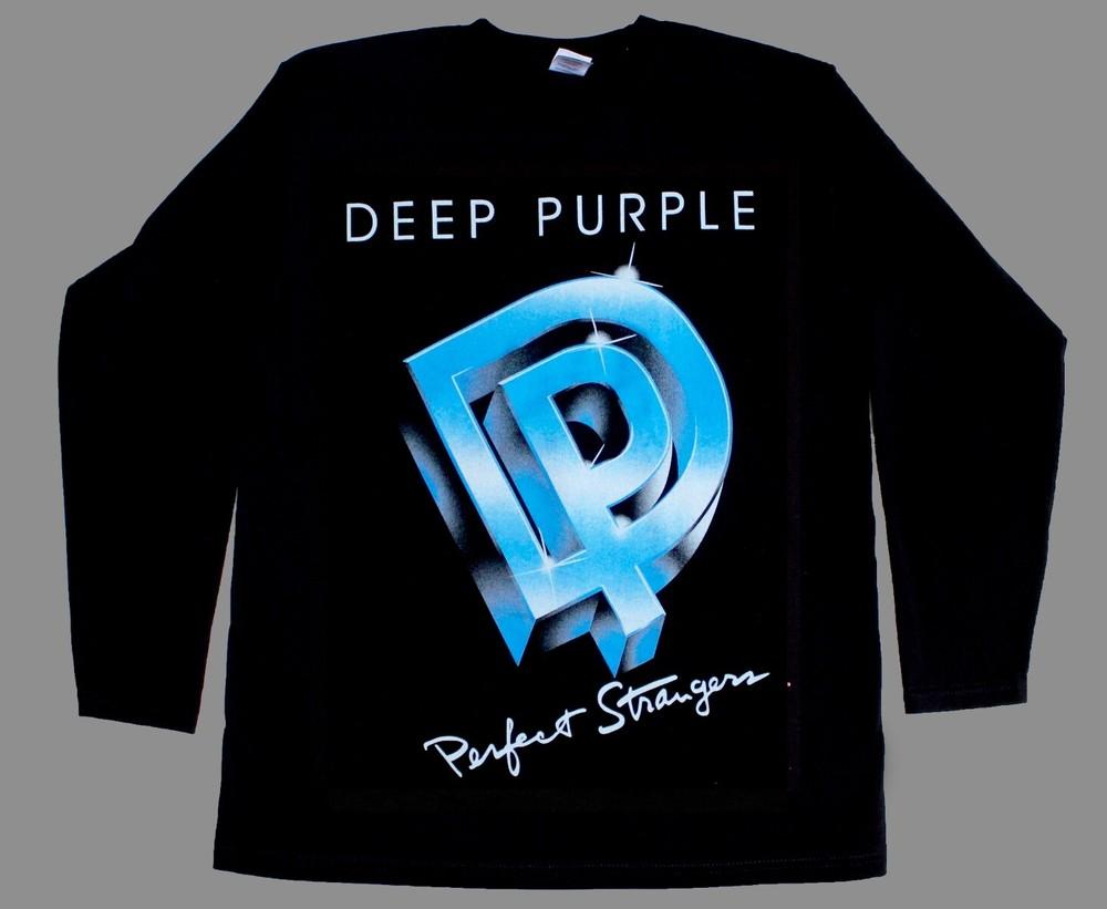 Deep purple perfect strangers stormbringer new black shortlong sleeve tshirt M