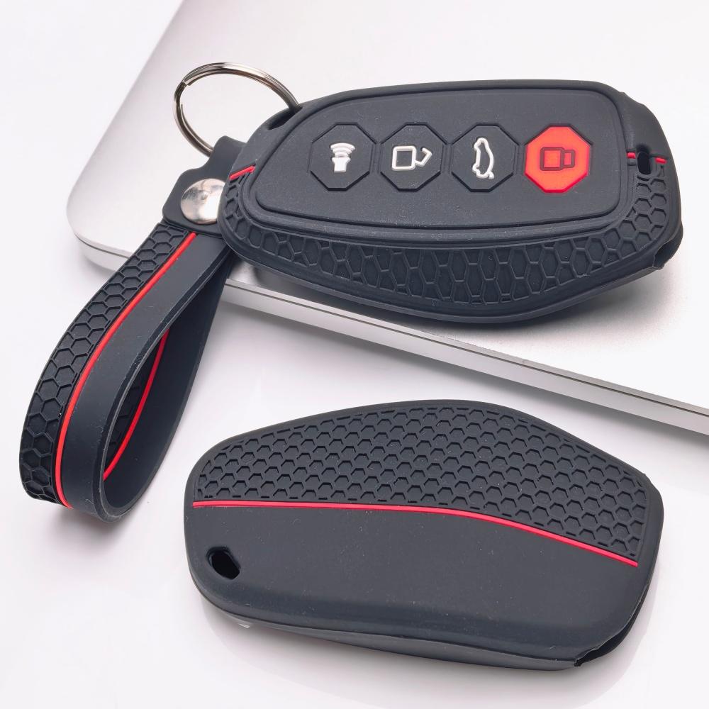 Key Fob Cover for Haval H6 Jolion Dargo M6 with Keychain Anti-Scratch Surface Shockproof Structure Soft Grip Texture Easy Install Design