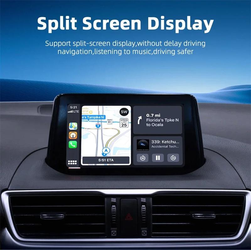 Cutie AI Carplay cu Fir la Wireless 2 în 1 Adaptor Android Auto Dongle USB Plug & Play Pentru 98% Mașini OEM Carplay cu Fir Android Auto