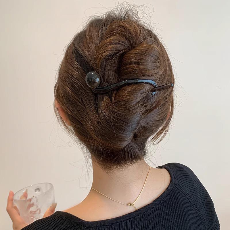 

Элегантная французская заколка для волос с жемчужным плетением для женщин – Ретро украшение для волос для прямого пучка