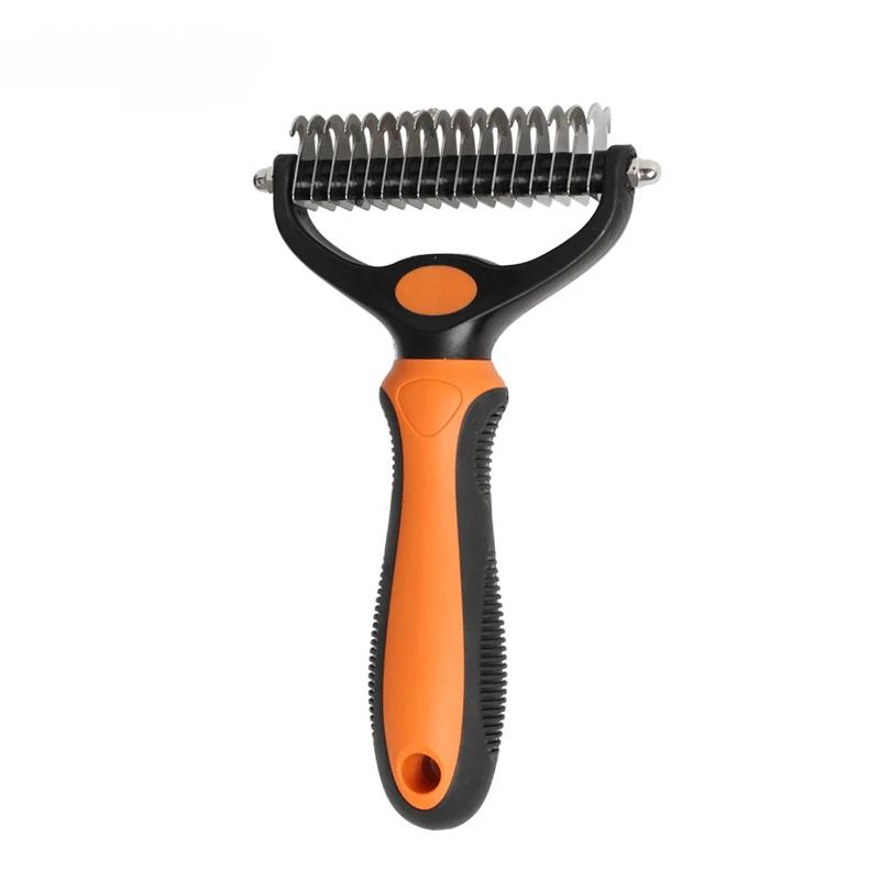 Cepillo profesional para quitar el pelo de mascotas, eliminador de pelo para perros, cortador de nudos de piel para cachorros y gatos, cepillos para el cuidado de perros, suministros para derramar