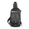 Men Nylon Backpack Waterproof Fashionable Multi Pocket Shoulder Chest Messenger Bag with USB Charging Port 5 Pocket