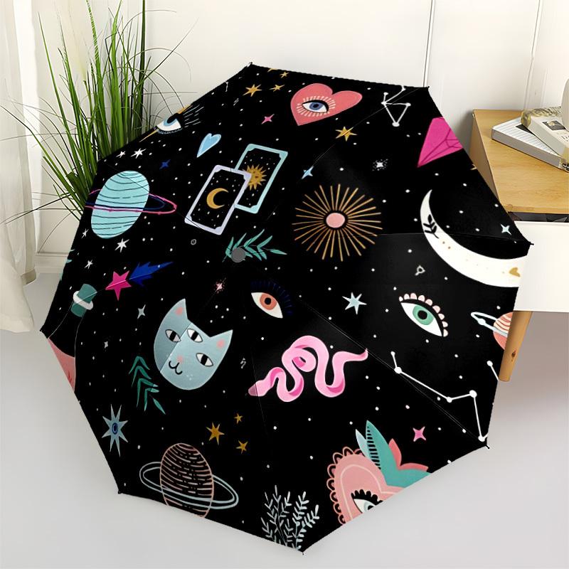 

1pc Cosmic Cat Automatic Open/Close Umbrella, Lightweight for Women/Men, Perfect Gift - for Everyday or Holiday Eventsyy251127104