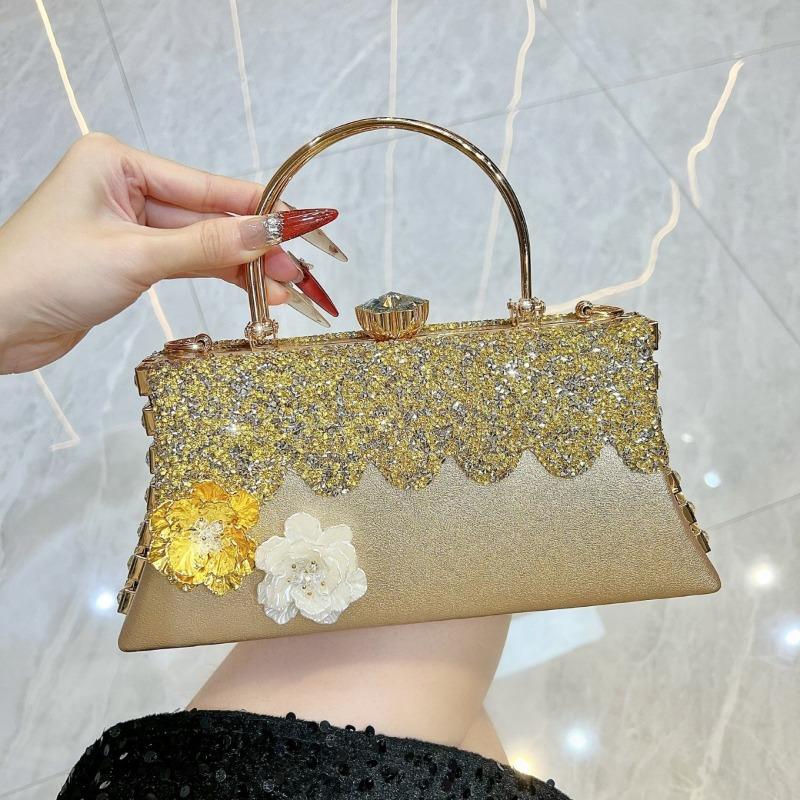 Borsa a mano - Borsa da sera alla moda - Borsa a mano per damigella d'onore - Borsa a tracolla di lusso ad alta capacità