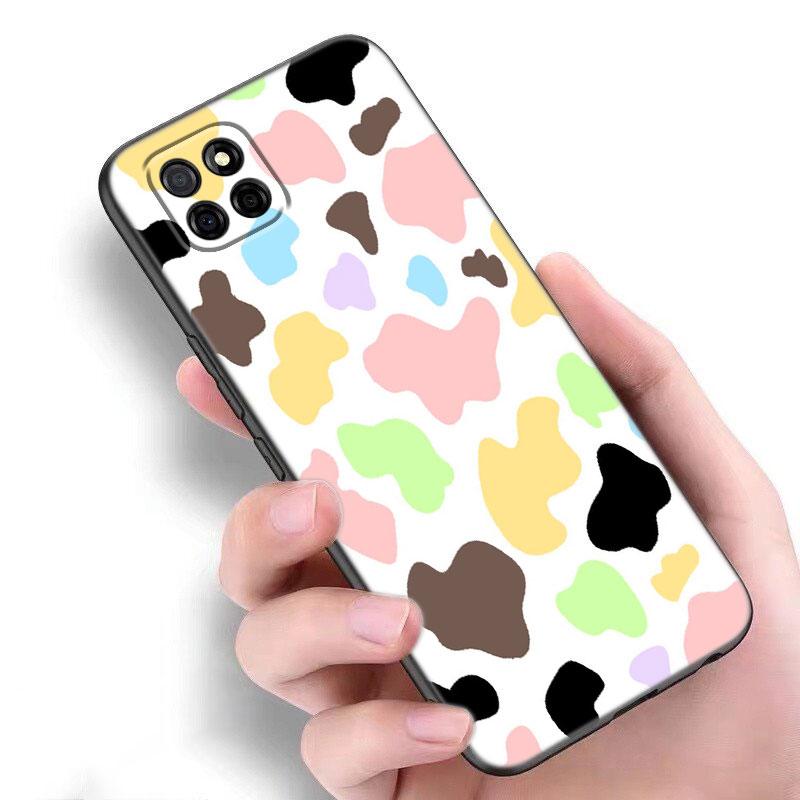 Colorful Milk Cow Print Case For Samsung A13 A22 A24 A32 A23 A25 A34 A35 A52S A53 A54 A55 A73 5G A12 A14 A15 A31 A33 A50 A51 A72