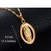 Anniyo (1piece) Russia Religious Jewelry Virgin Mary Jesus Orthodox Mosque Charm Pendant Chain Necklaces Poland @@