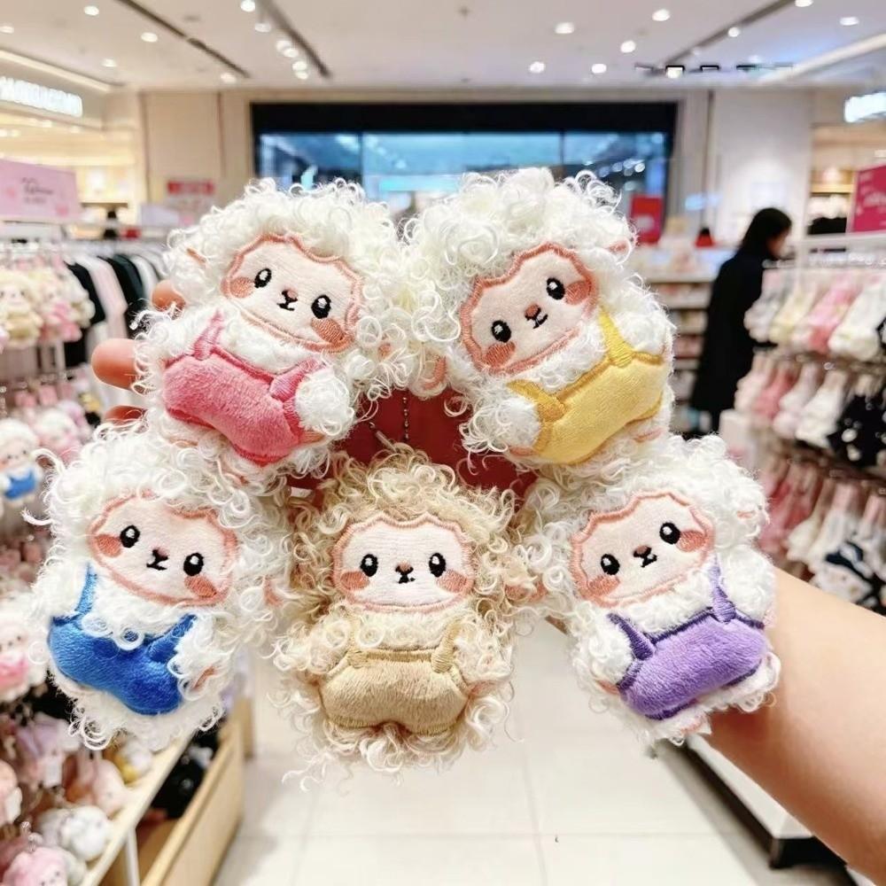 Cute Plush Sheep Keychain Portable Cartoon Sheep Doll Funny Backpack Pendant Birthday Gift