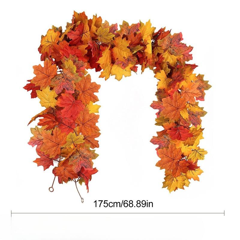 

Имитация Рождества, Искусственные Осенние Кленовые Листья, Ротанг, Украшение для Подвешивания на Стену Дома, Витрины Магазина, Праздник Урожая Хэллоуина Model A 1pc