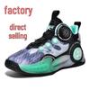 Kids' Rotary Buckle Basketball Shoes 2026 - New Autumn/Winter Breathable Training Sneakers for Boys