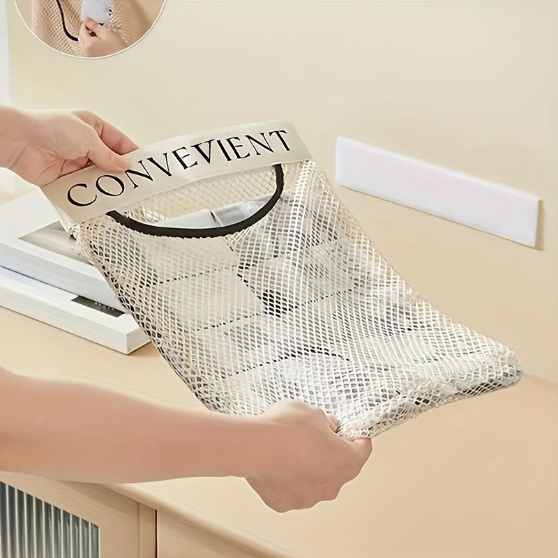 Large Capacity Mesh Storage Wall-mounted Multifunctional Storage Bag for Groceries Reusable Kitchen Storage and Organizing Tool