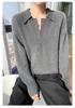Women's 100% Pure Wool Loose Fit Polo Collar Cashmere Sweater - Autumn/Winter 2024 Collection.