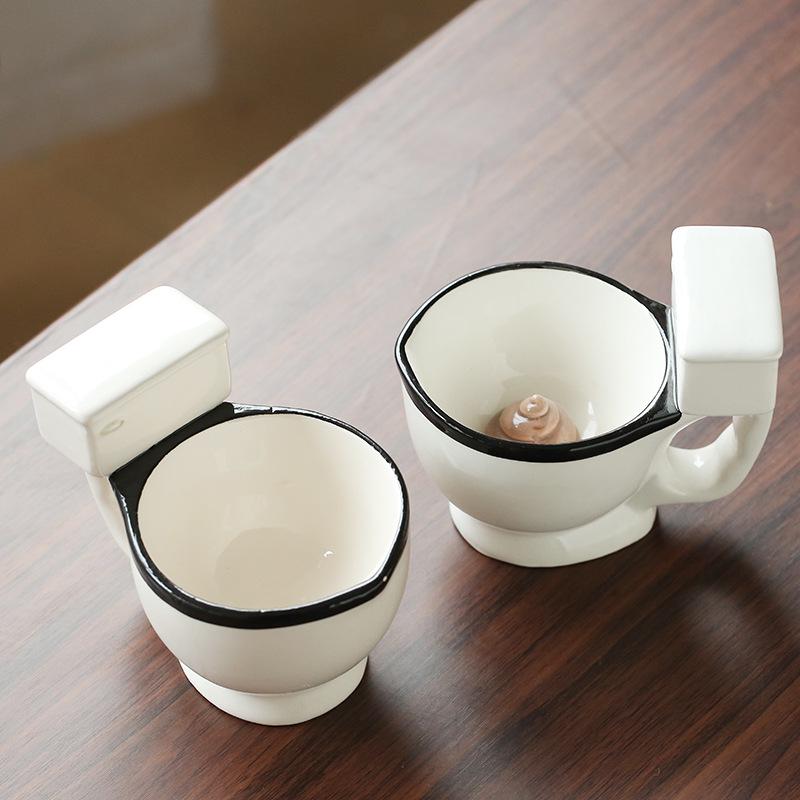 Prank Poo Funny Ceramic Toilet Mug - Novelty Gag Coffee Cup