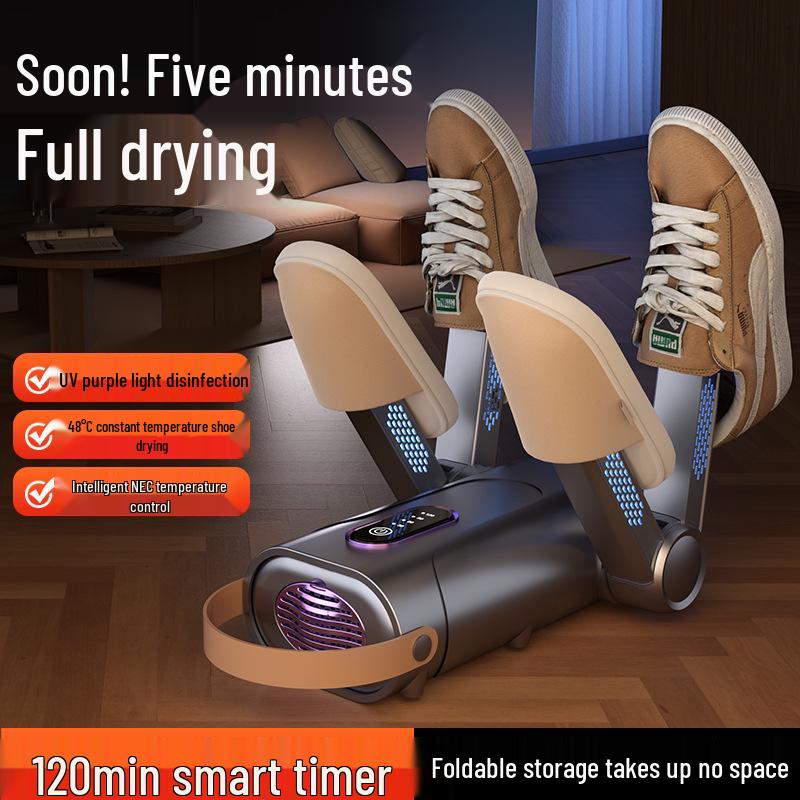 Portable Automatic Shoe Dryer & Deodorizer - Compact, Foldable, Quick-Drying Sterilizer for Home Use