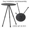 Portable Liftable Folding Camping Table Mini Outdoor Tourist Picnic Round Table Three-legged Dining Aluminum Alloy Camping Suppl