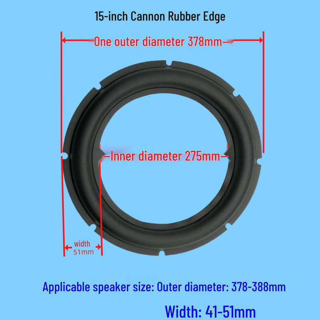 Rubber Edge Rings for Speakers: 6.5, 8, 10, 12 Inch