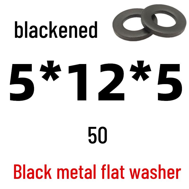 Thickened Black Iron Flat Washer for Screws, Non-standard Round Design