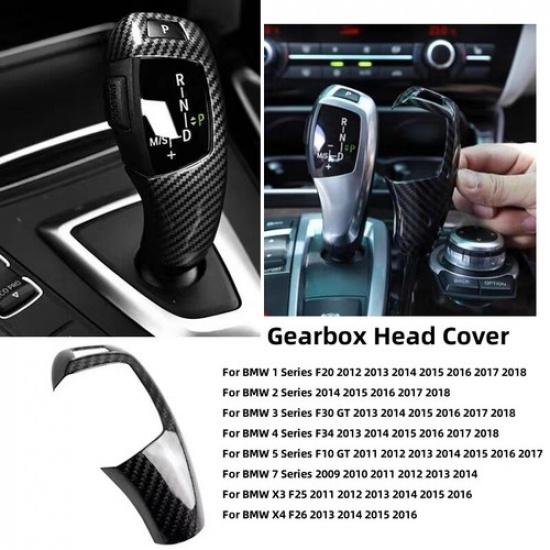 Gear Shift Knob Panel Carbon Fiber Style Cover ABS For BMW F20 F30 F22 F32 X4 X3