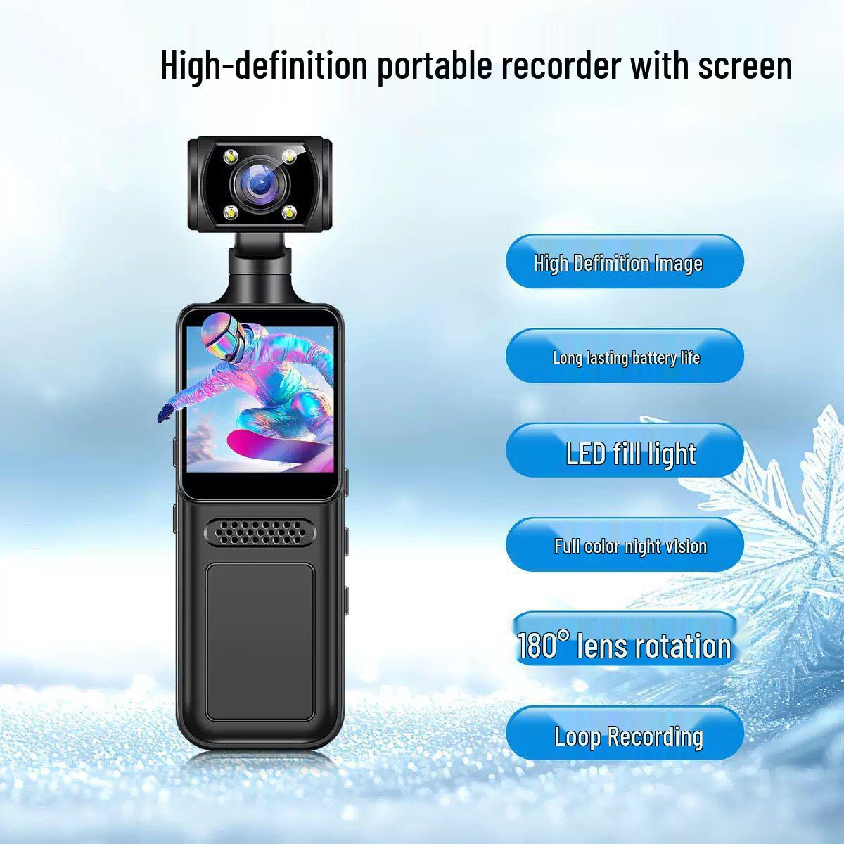 

HD Спортивна камера, що кріпиться на груди: Зручний для студентів відеоблог та вуличний рекордер WiFi Phone Connection Version [No Memory Card]