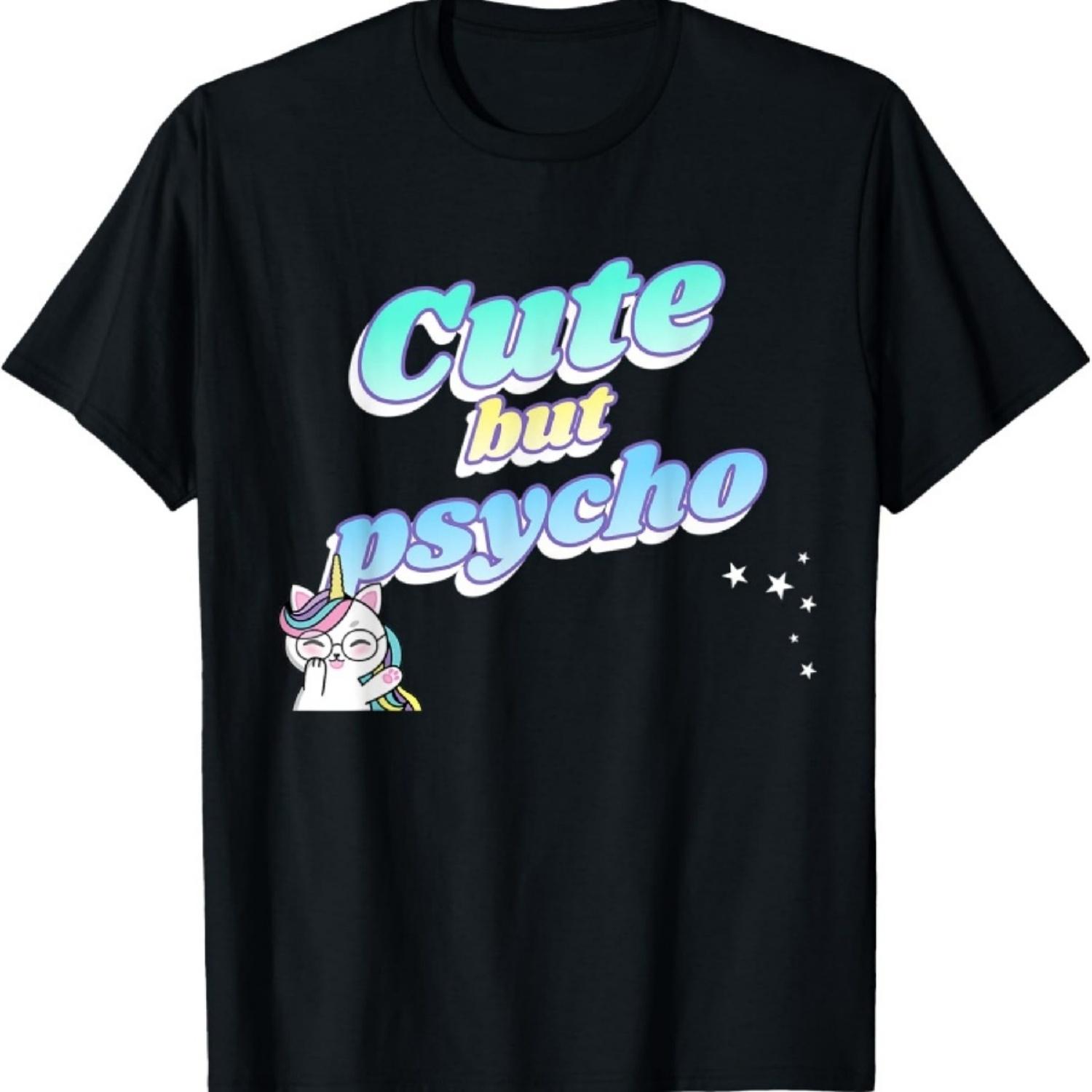 

Милая, но психованная милая футболка с единорогом1 XXXXXL чёрный