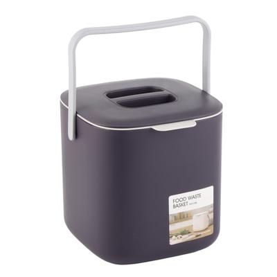 Desktop Trash Can Detachable Wet Dry Separation Portable Small Waste Bin with Handle Lid for Car