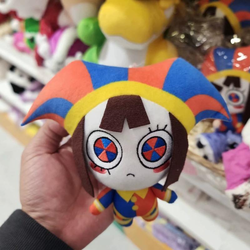 Cute The Amazing Digital Circus Plush Keychain Set 3pcs Pomni Jax Caine Soft Mini Dolls for Fans Bag Charm and Birthday Present
