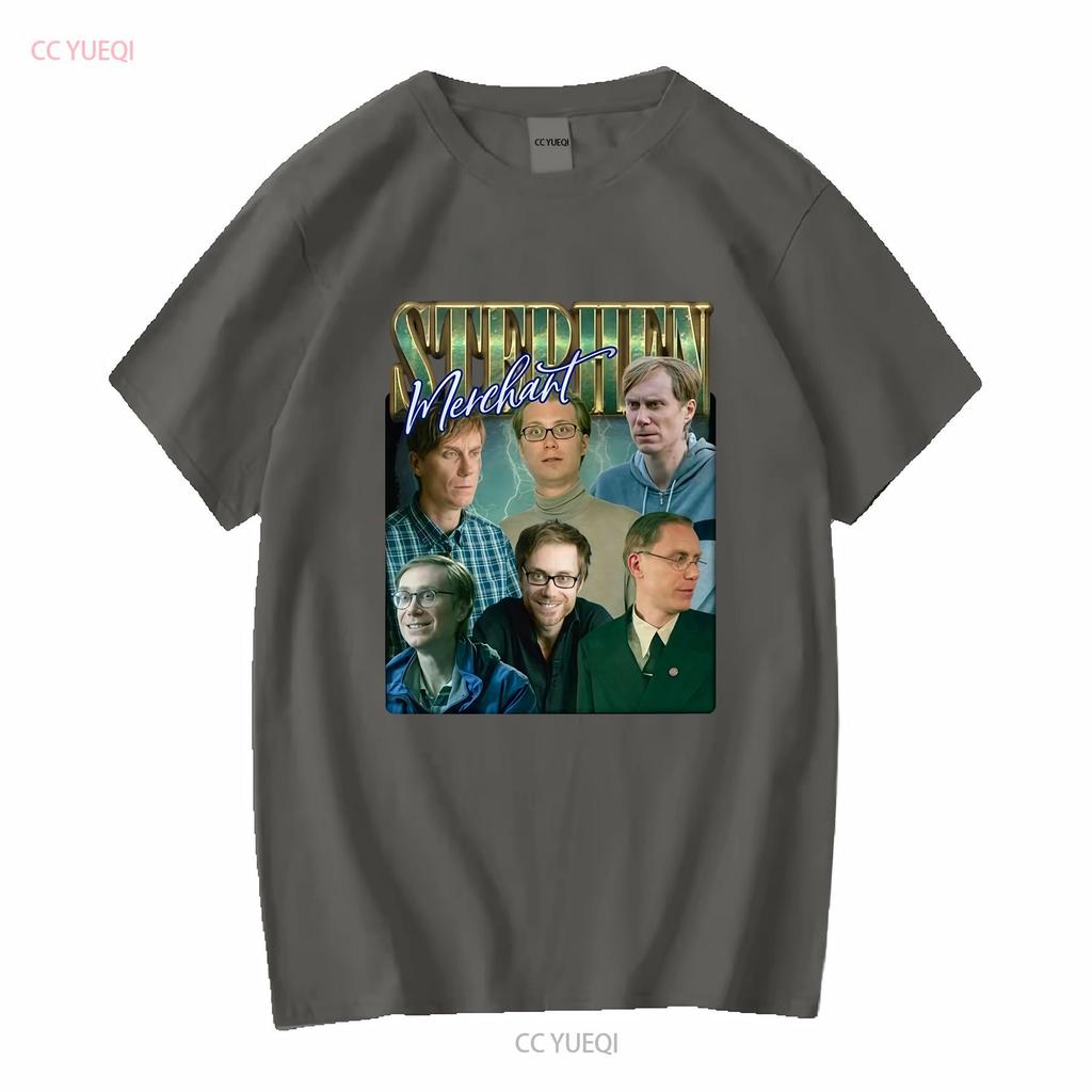Stephen Merchant Vintage Bootleg T Shirt Vintage Washed Designer Clothes Versatile Fashion Top For Everyday Wear Casual