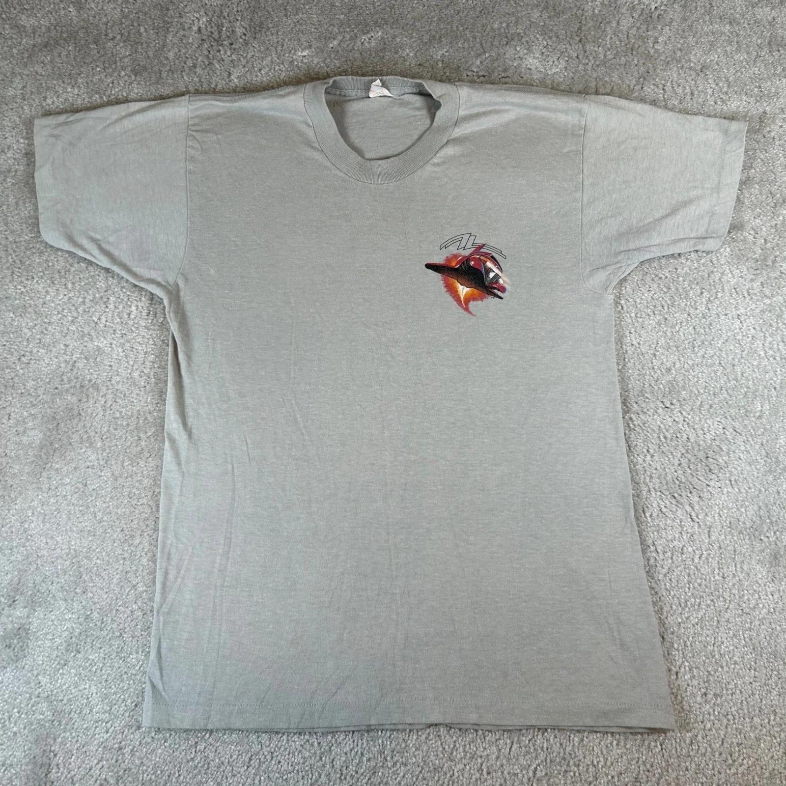 

Vintage 1986 ZZ Top T-shirt Men s Medium Gray Afterburner Tour Concert Band Tee 4XL