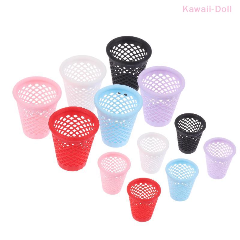 Mini 1/12 Hollowed-out Trash Can Model Dollhouse Living Furniture Decoration Dolls House Micro Scene Ornament