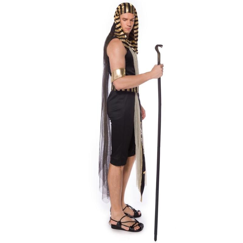 Man Egyptian Costume Set Women Egypt Queen Outfit Egyptian Collar Wristbands Belt Decorations for Halloween Cosplay