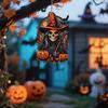Pumpkins Man Christmas Tree Decoration Pendant Car Rearview Mirror Pendant Halloween Party Decorations, Horror Pumpkins Skeleton Witch Pendant