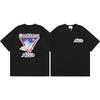T-shirt Imprimé Casablanca Hommes Femmes Coupe Ample Manches Courtes Haut Décontracté
