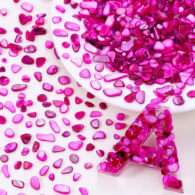 50g Crushed Shells Natural Pearl Light Nail Seashell Slices Particle Shell Charm for DIY Art Crafts Table Scatter Party Favor