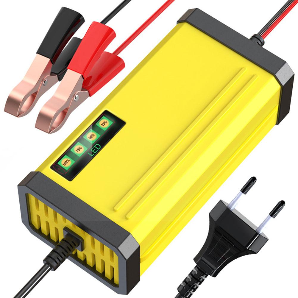 Eu Car Battery Charger Digital LCD Display 12V 2A Fast Charging 3 Stages Lead Acid AGM GEL Battery-Chargers Accessory