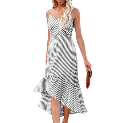 Elegant Bodycon Sexy Women's Dress for Women 2022 Summer Striped Strap Boho Midi Dresses Woman Robe Femme Ladies Vestidos Mujer