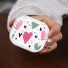 Love Heart Leopard Pink Case For Samsung Galaxy Buds 3Pro Live 2 4Pro 2Pro 4 Pro 3 FE Clear Earphone Cases Cover With Hook