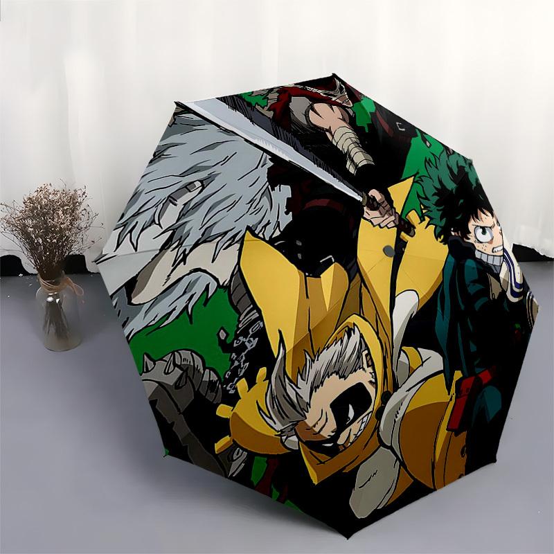 1pc My Hero Academia Automatic Opening Folding Umbrella with 8-Bone Iron Frame, Portable for Fans, Travelers, Everyday Use, Gift Idea.T045