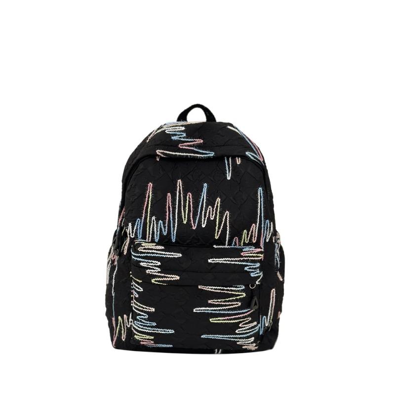 New backpack women's lightweight student nylon polyester schoolbag sweet large-capacity backpack high value versatile