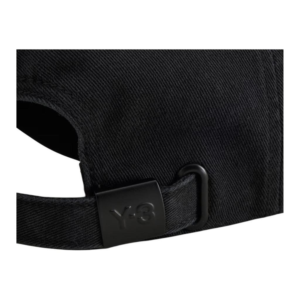 Y-3 Bawełniana Czapka Baseballowa z Logo Unisex Czapki Czarna IN2391
